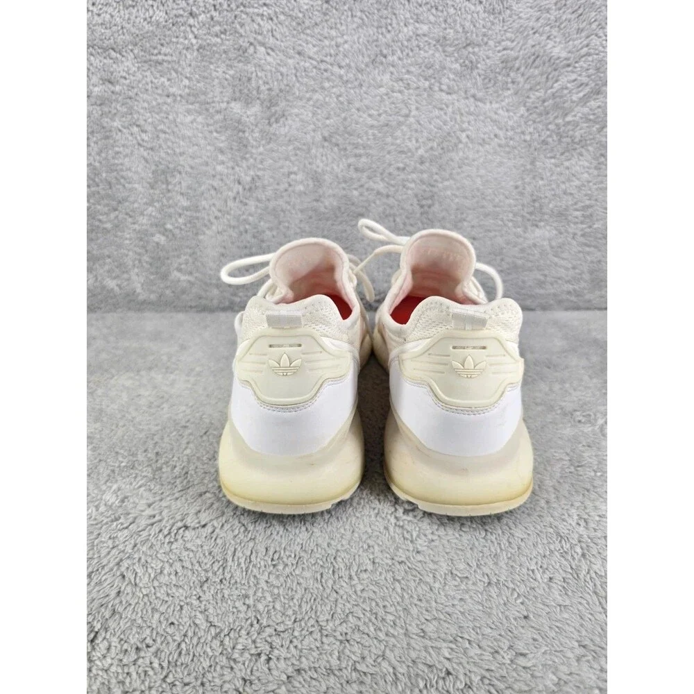 Adidas Sneakers Youth Kids 8 ZX 2K Boost Shoes White Beige Running.